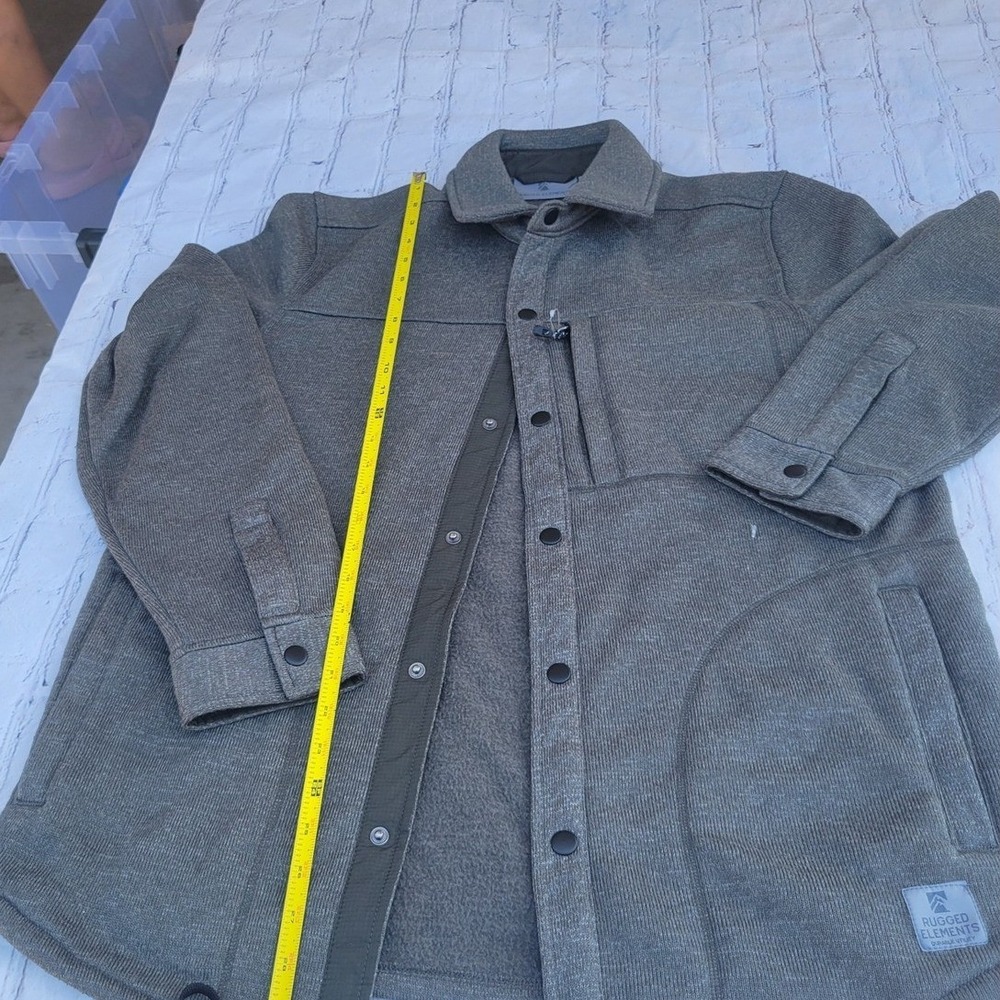 Rugged Elements Men's size (M) Olive Green Utility Knit‎ Shirt Jacket Shacket